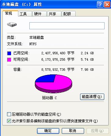 盘符属性中未显示“安全选项卡”