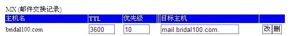 设置MX邮件交换