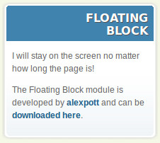 Drupal Floating block模块效果图