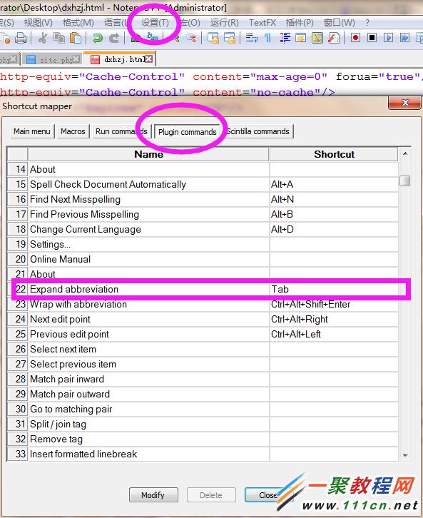 Notepad++插件快捷键设置