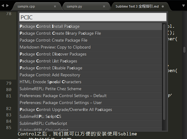 Package Control安装成功