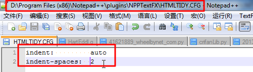 HTMLTIDY CFG file