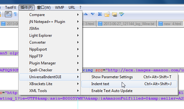 try UniversalIndentGUI indent text