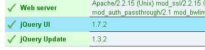 jQuery UI Module Successful Configure