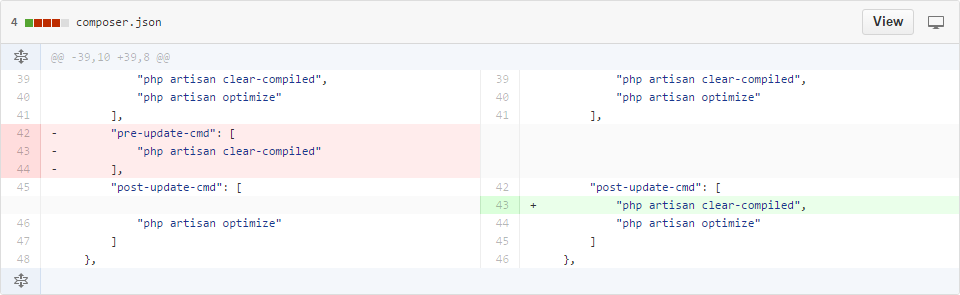 laravel-composer-change