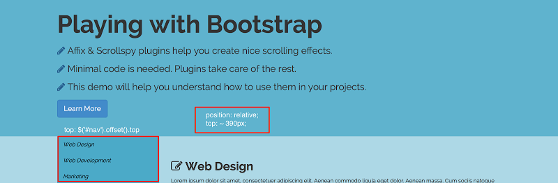 Bootstrap Affix
