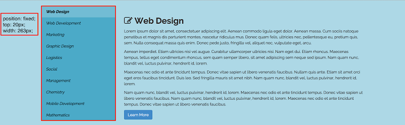 Bootstrap Affix