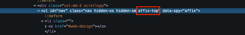 Bootstrap Affix