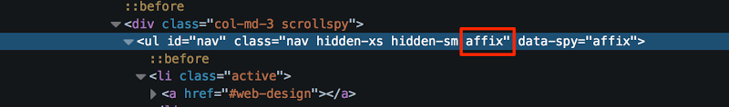 Bootstrap Affix