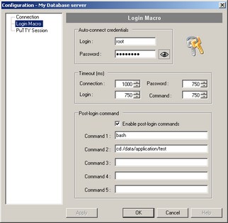 Connection configuration