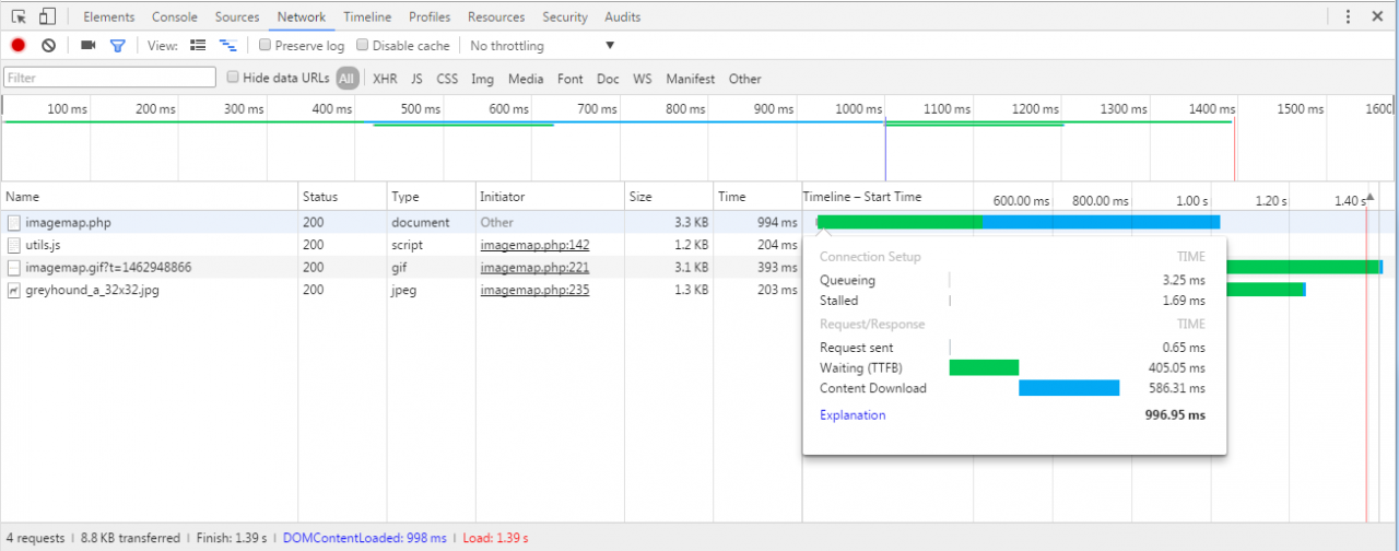 Chrome 开发工具 (Chrome Developer Tools)：Network Panel说明