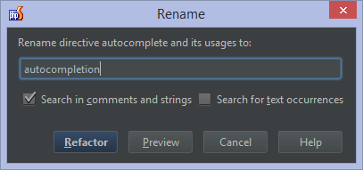 Rename refactoring