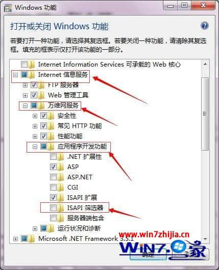 Win7系统中iis6没有ISAPI筛选器如何解决