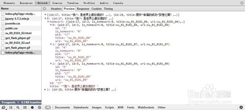 Chrome控制台中Network的Preview的正确用法