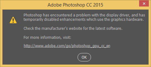 Photoshop 显示驱动程序