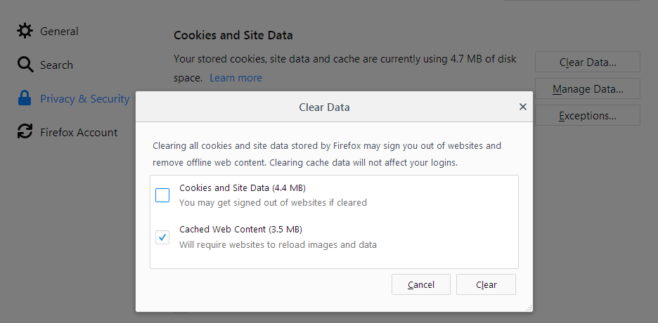 Fx60Cookies&SiteData-ClearCache