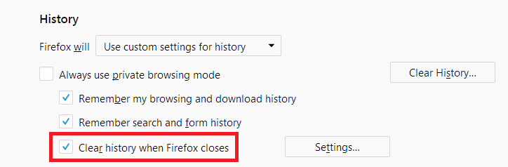 Fx60Custom-ClearHistoryWhenFirefoxCloses
