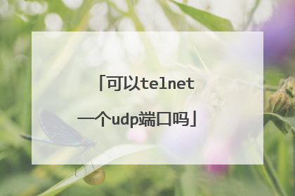 可以telnet一个udp端口吗